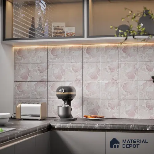 Floral Wall Tile TL 07244 C Florina 4002 Granula 1 ft x 1 ft Ceramic Matte Finish - 9 mm  | 2 mm Spacer is Mandatory | Please Expect a Slight Variation of Pattern
